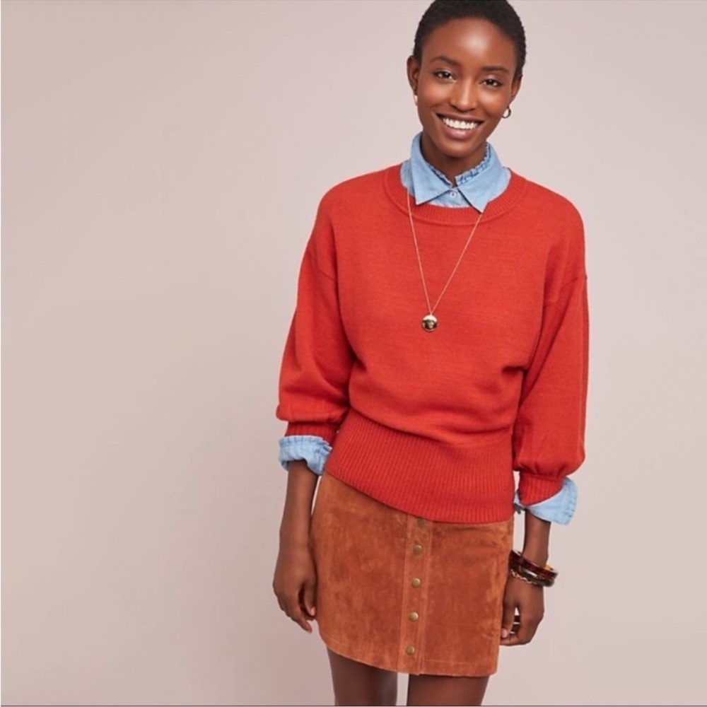 Moth by Anthropologie Cabin Dolman Sweater Orange Size XS